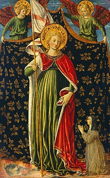 Saint Ursula, painted by
Benozzo Gozzoli (c. 1455-1460) Sant'Orsola.jpg