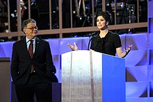 With Al Franken at Democratic National Convention, July 2016 Sarah Silverman and Al Franken DNC July 2016.jpg