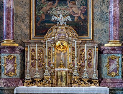 Tabernacle in the monastery church of the Nativity of Mary in the monastery village in Scheinfeld