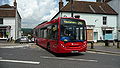 English: Selkent 36010 (LX58 BZY), a Dennis Dart SLF/Plaxton Pointer 2, on turning from London Road left into Vicarage Hill, Westerham, Kent, on Transport for London contracted route 246, which extends quite a way from the London boundary.