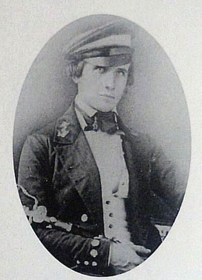 Phelps in midshipman's uniform