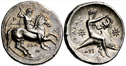 Silver stater from Tarentum c. 330 BC