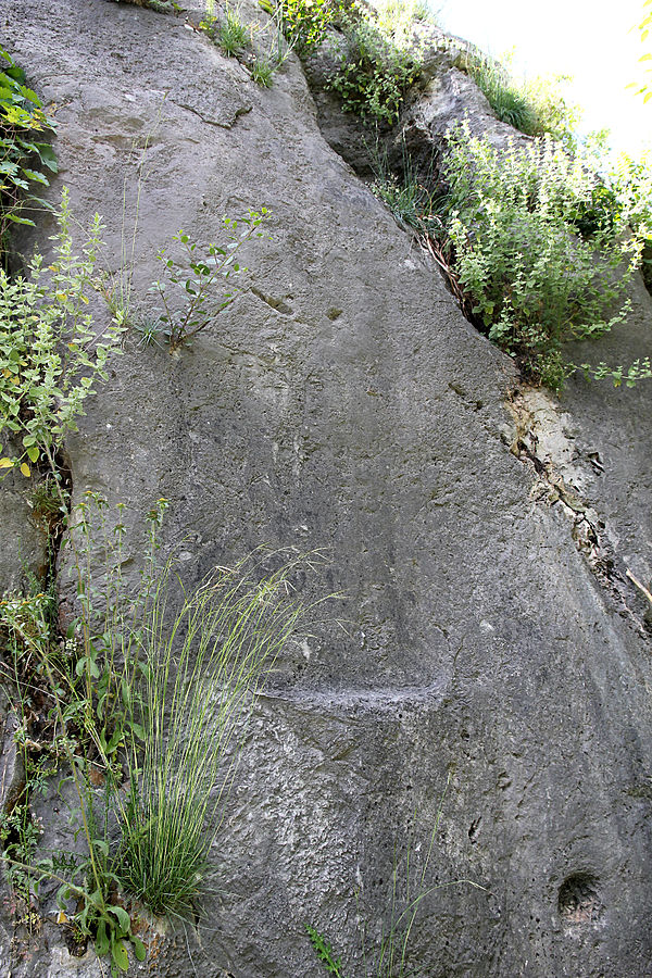 The erased rock relief at Sirkeli Höyük that is believed to be of Mursili III.