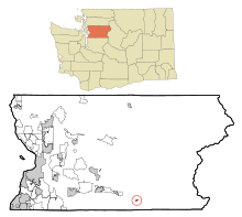 Snohomish County Washington Incorporated ve Unincorporated alanlar Index Highlighted.svg