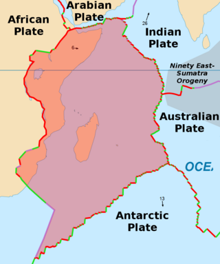 <span class="mw-page-title-main">Somali Plate</span> Minor tectonic plate including the east coast of Africa and the adjoining seabed