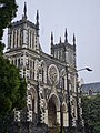 St. Joseph's Cathedral, Dunedin during snow showers. July 2023