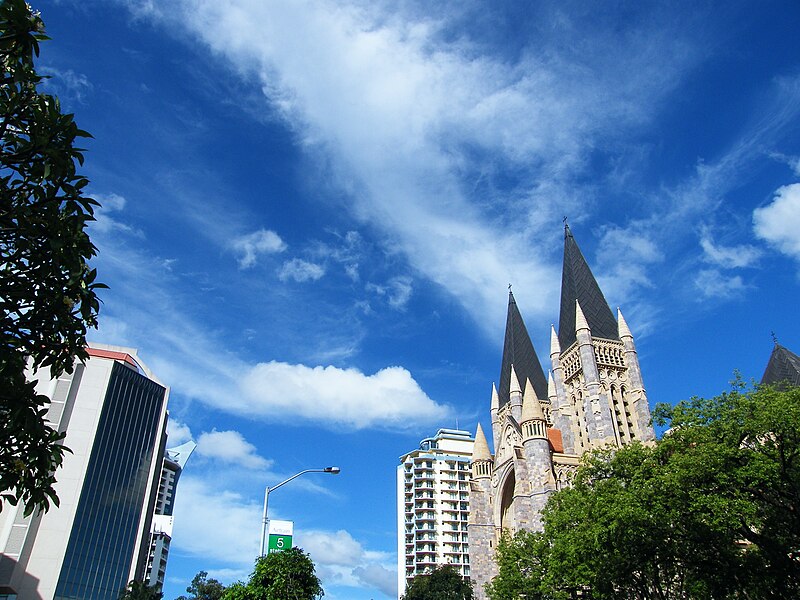 File:St John's Anglican Cathedral on the day of its dedication (bells tolling) Ann St Brisbane DSCF0708.jpg