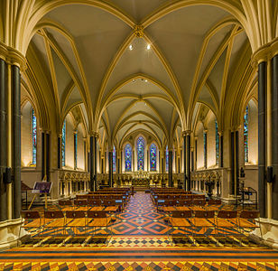 The lady chapel of St Patrick's Cathedral in Dublin, Ireland.