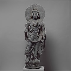 Statue of Maitreya of Gandhara, now in Metropolitan Museum of Art, New York