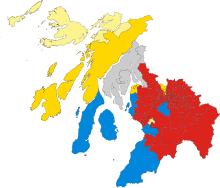 Map showing results in Strathclyde Regional Council. Strathclyde Regional Council election, 1986.svg