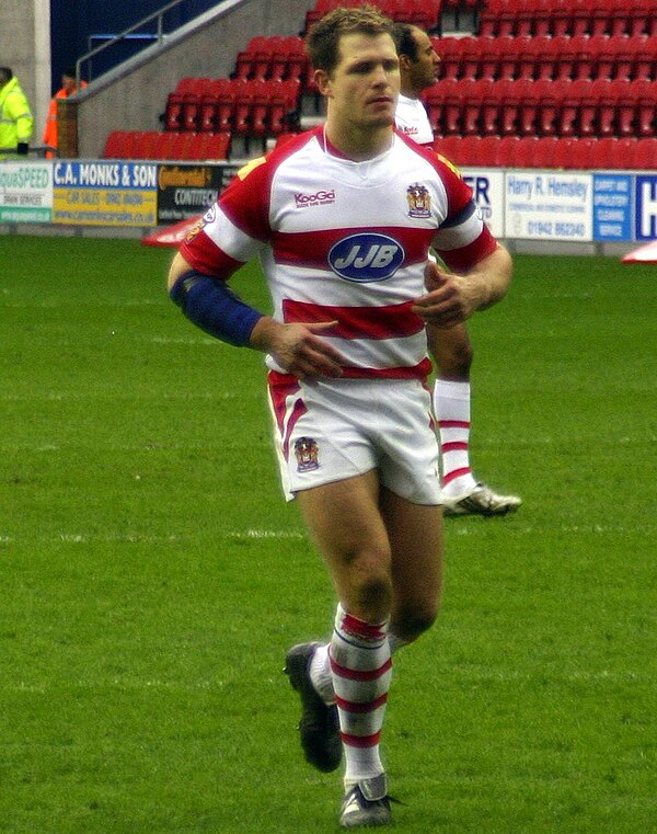 Fielden playing for Wigan in 2008