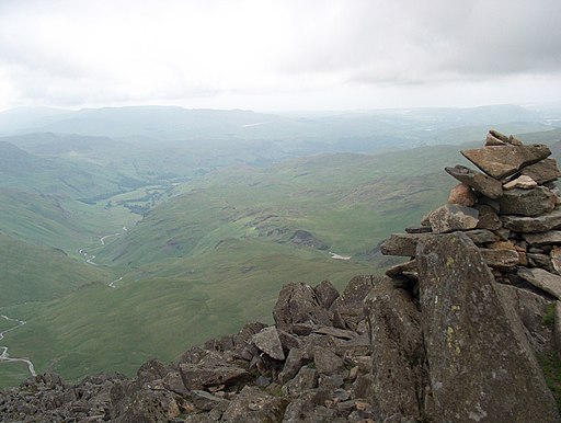 Summit cairn on Bowfell - geograph.org.uk - 1736243