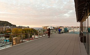 Vista de la ciutat de Sant Sebastià des de la terrassa.