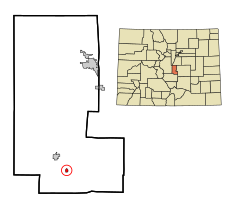 Teller County Colorado Incorporated and Unincorporated areas Victor Highlighted.svg
