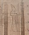 Reliëf van Horus in de Tempel van Horus in Edfu