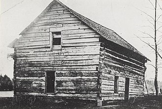 Daniel McCann's cabin where Old Abe was kept after being captured as a wild eaglet. The Eagle House.jpg