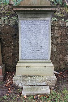 Graven til pastor William Milligan, Grange Cemetery, Edinburgh.jpg