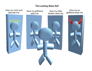 <span class="mw-page-title-main">Looking-glass self</span> Sociological term