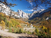 Landscape within the Theth National Park Theth and Theth National Park, Albania 2017.jpg