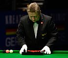 Deutsch: Bild aufgenommen in Berlin während des German Masters im Snooker 2015. Thorsten Müller. English: Picture taken in Berlin during the Snooker German Masters in 2015. Thorsten Müller.