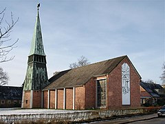 Objekt war bis 2015 als Baudenkmal ausgewiesen. Tornescher Kirche → Hauptartikel - 53°41′47″N 9°42′29″E﻿ / ﻿Jürgen-Siemsen-Straße 28﻿ / 53.696364; 9.708065 - Baujahr: 1959/60