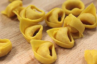 Tortellini Ring-shaped pasta stuffed with filling