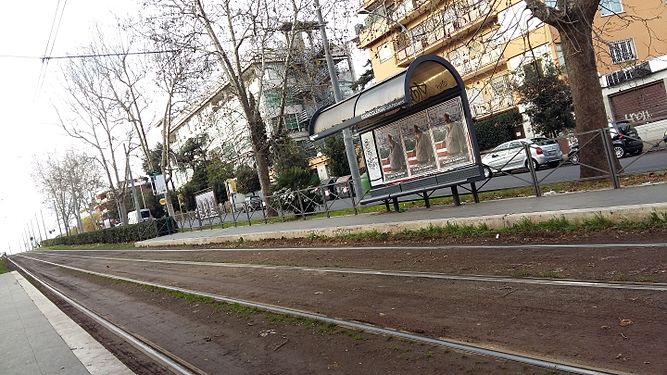 Tram line in rome