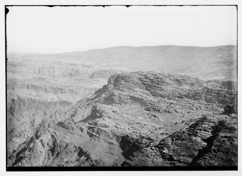 File:Trans-Jordan. Petra. The Wilderness west of Petra. (El Deir in the distance). LOC matpc.05976.tif