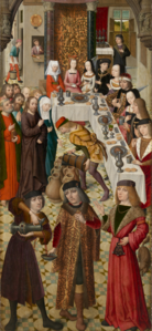 Les Noces de Cana (détail), vers 1491-1496, Melbourne, Musée national du Victoria.