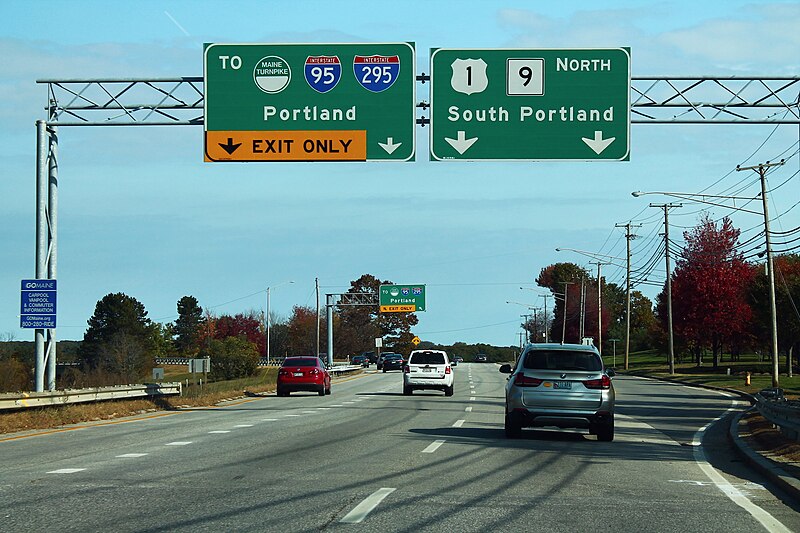 File:US1 ME9 North - To I-95 I-295 Turnpike (49245518587).jpg