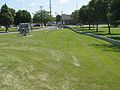 Looking toward the front of the monument. The concrete wall thing is an outline of the hull.