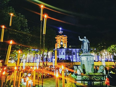 The UST Main Building during the 2019 Christmas season