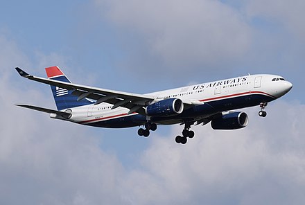 US Airways Airbus A330-200 arrives London Heathrow Airport (2014)