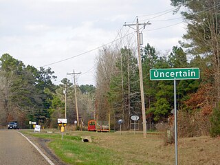 <span class="mw-page-title-main">Uncertain, Texas</span> City in Texas, United States