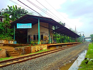 <span class="mw-page-title-main">Gunung Putri railway station</span> Railway station in Indonesia