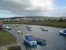 The River Caen at Velator Quay, looking towards Braunton East Hill