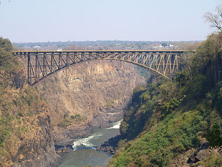 The Zambezi Bridge above Victoria Falls