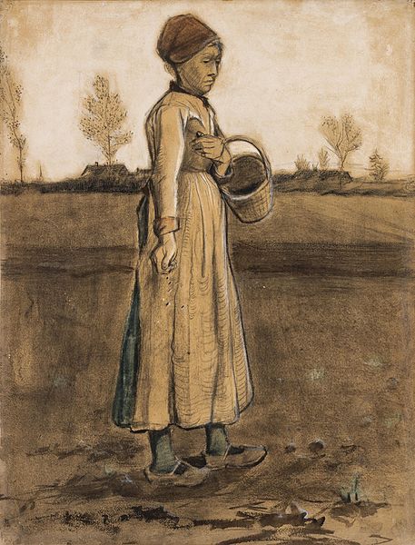 File:Vincent van Gogh - Peasant woman sowing with a basket (1881).jpg