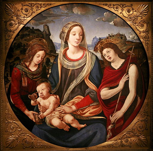 Virgin with Child between Saint John the Baptist and Saint Magdalena-Piero di Cosimo mg 9974