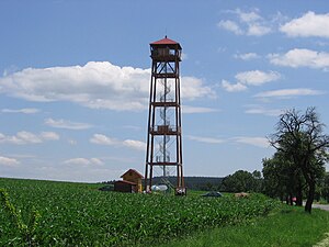 Lookout tower on the hill Kastel