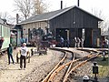 Locomotive shed of the former Schönheide station on the narrow-gauge line Carlsfeld - Schönheide