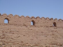 One of the walls Wall detail of Dayr-e Gachin.JPG