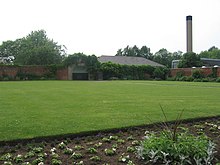 The walled garden, now part of the Loughborough University campus, once formed part of the Burleigh Estate Walled Garden at Loughborough University.JPG