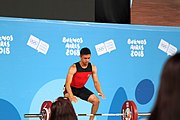 Deutsch: Gewichtheben bei den Olympischen Jugendspielen 2018; Tag 2, 10. Oktober 2018; Jungen 62 kg English: Weightlifting at the 2018 Summer Youth Olympics at 8 October 2018 – Boys' 62 kg