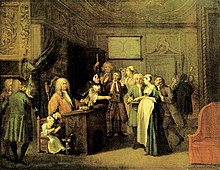 William Hogarth, A Woman Swearing a Child to a Grave Citizen c.1729 William Hogarth 009.jpg