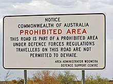 Warnschild am Stuart Highway