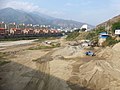 English: Hotels lined up along the Nansha River