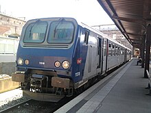 De Z 11518 op het station van Straatsburg.