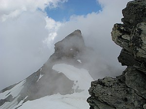 The summit of the Mettelhorn seen from the Platthorn (3345 m)
