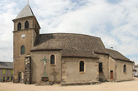 Saint-Ferréol-templom (Saint Vincent d'Ally) - déli homlokzat